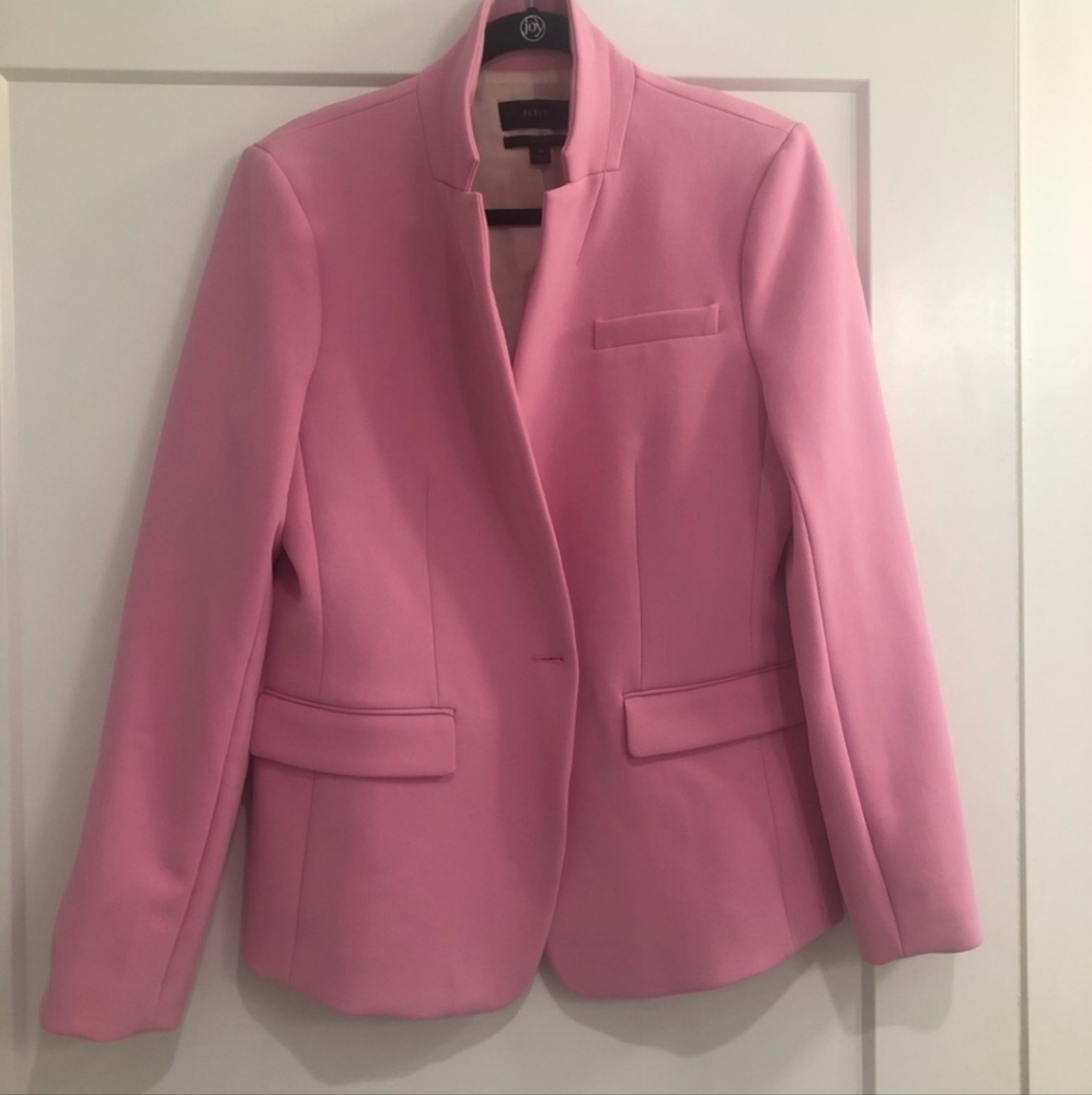 JCrew Pink Regent Blazer and Cameron pants